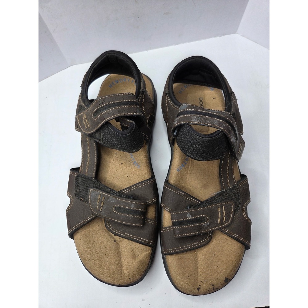 Dockers Mens Fisherman Sandals Brown Memory Foam Comfort Strappy Shoes‎ Size 10M